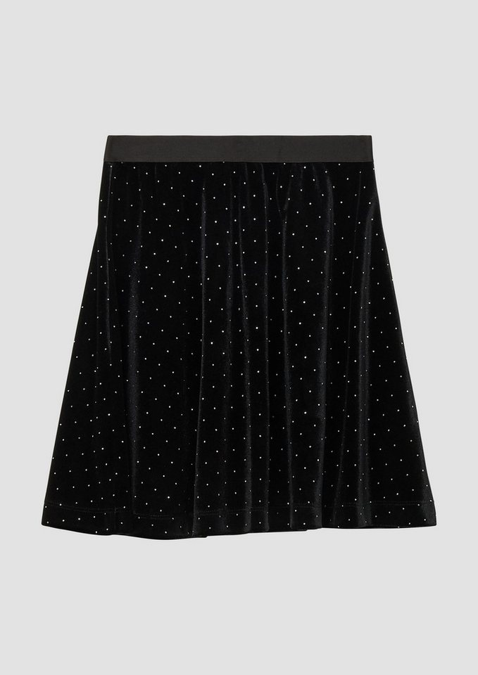 s.Oliver Minirock Rock Kurzer Samt-Rock mit Glitzersteinen von s.Oliver