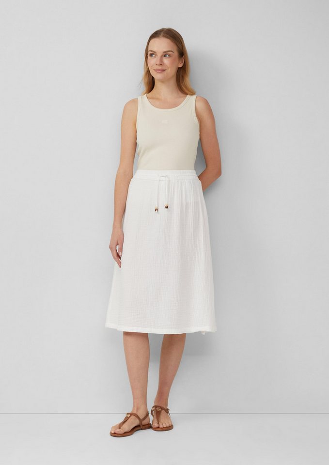 s.Oliver Minirock Strukturierter Musselinrock mit seitlichem Schlitz von s.Oliver