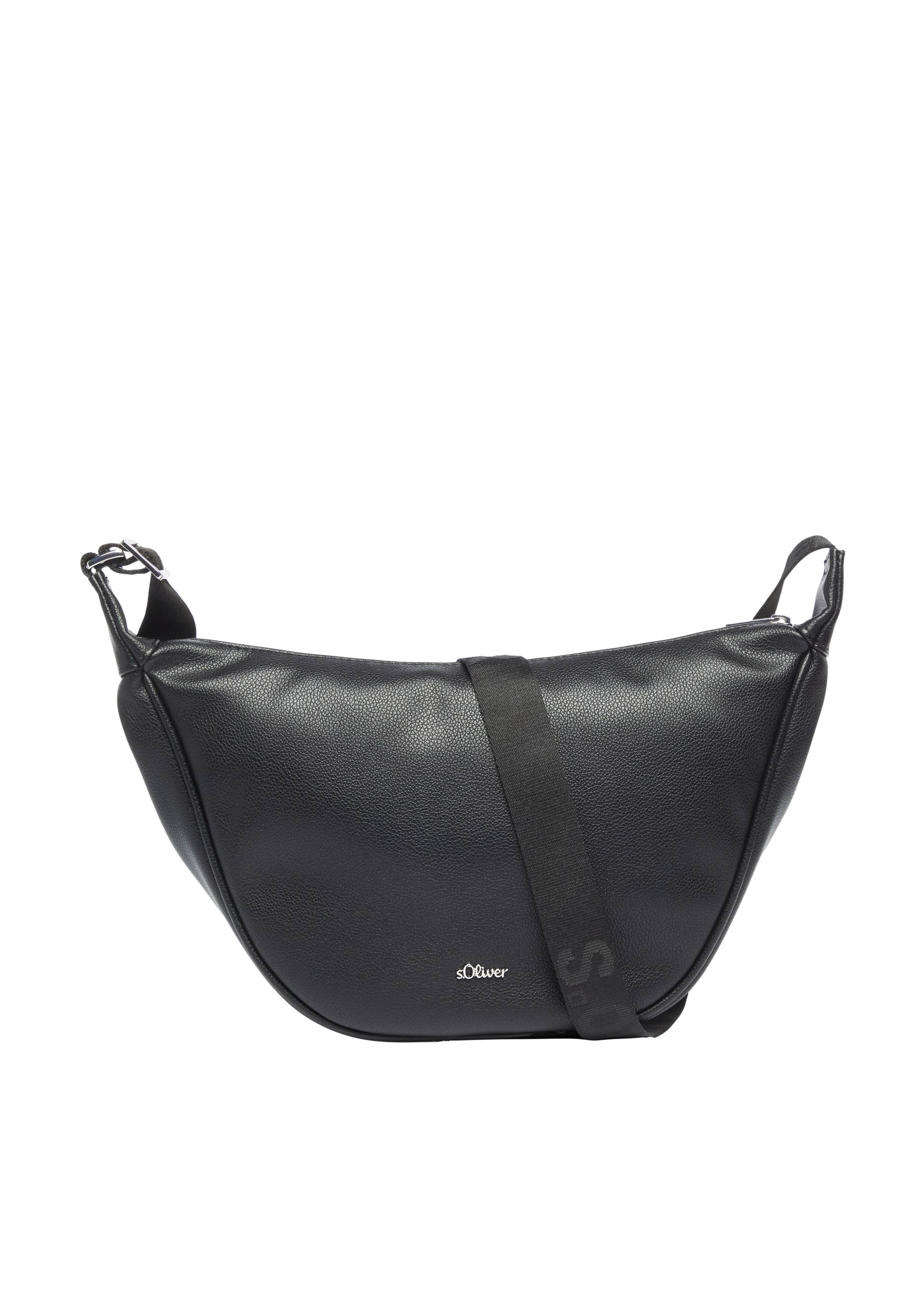 s.Oliver - Mittelgroße Crossbody-Bag aus Lederimitat, Damen, schwarz von s.Oliver