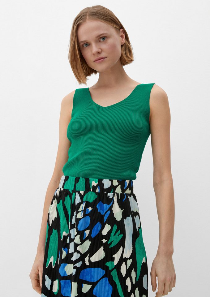 s.Oliver Muscleshirt Strickpullunder Stricktop aus Viskosemix von s.Oliver