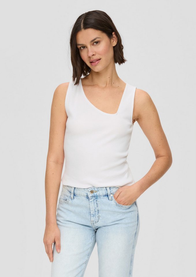 s.Oliver Muscleshirt T-Shirt Jersey-Top mit asymmetrischem Ausschnitt von s.Oliver