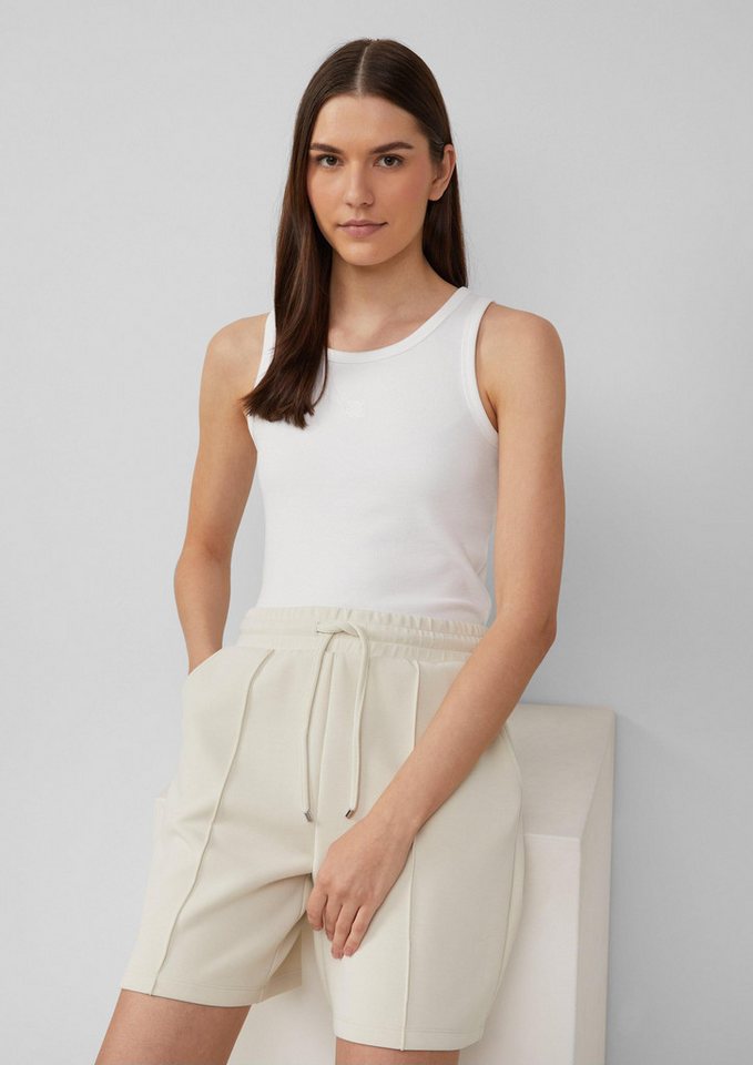 s.Oliver Muscleshirt T-Shirt Ripp-Top im Slim Fit mit Stickerei von s.Oliver