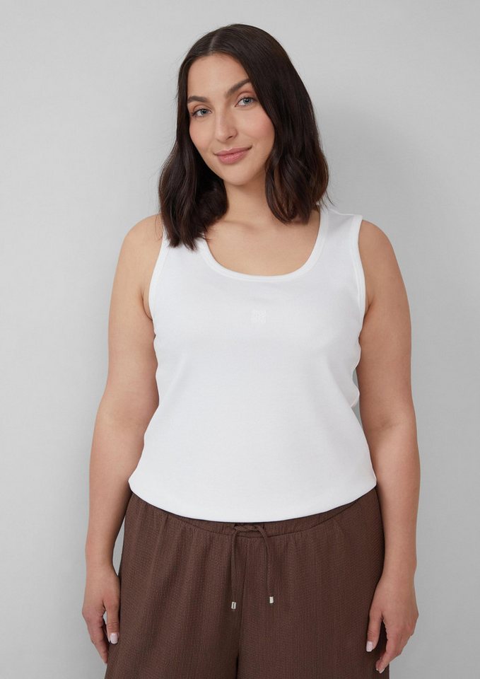 s.Oliver Muskelshirt T-Shirt Ripp-Top im Slim Fit mit Stickerei von s.Oliver