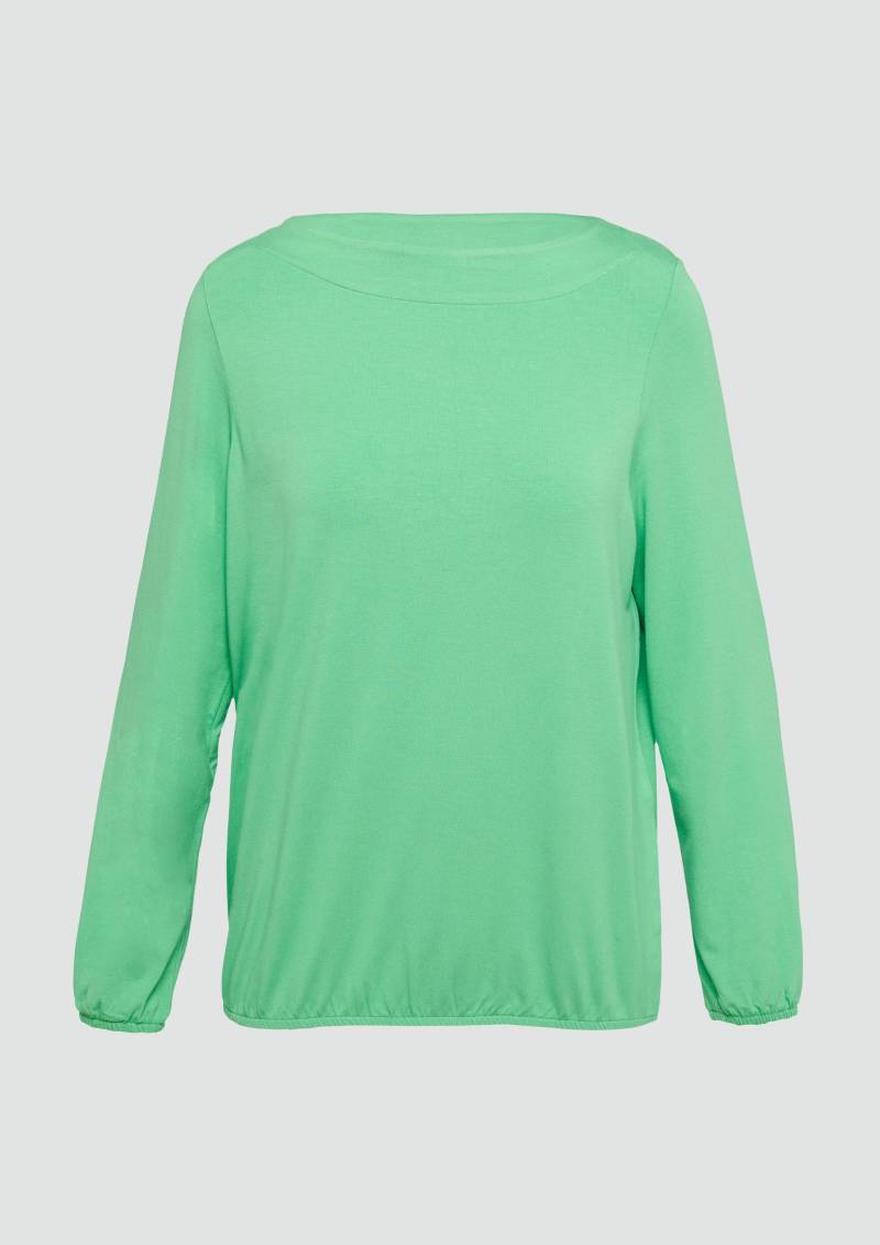 s.Oliver - O-Shape-Shirt aus Viskosemix, Damen, grün von s.Oliver