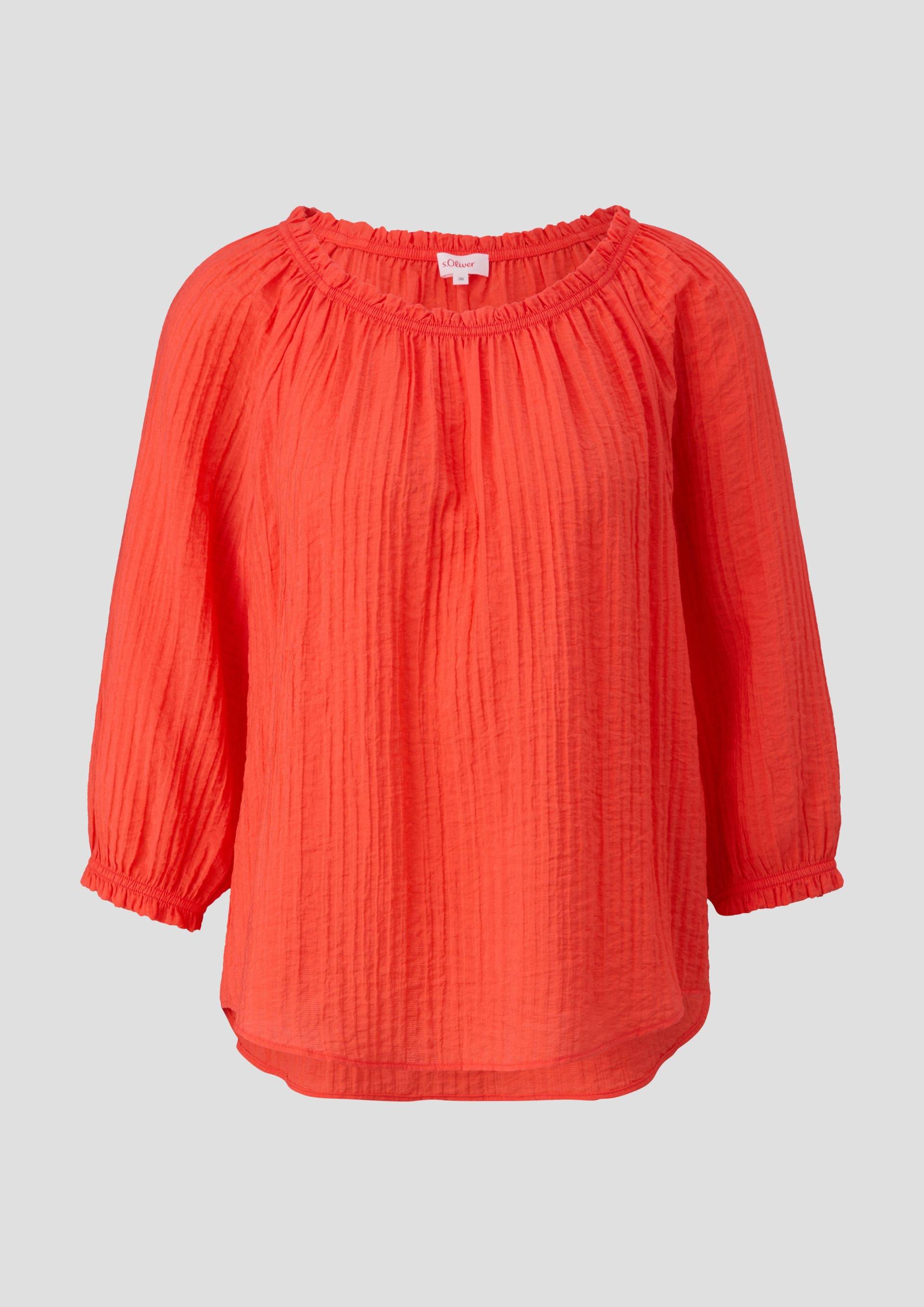 s.Oliver - Off-Shoulder-Bluse aus Viskosemix, Damen, Orange von s.Oliver