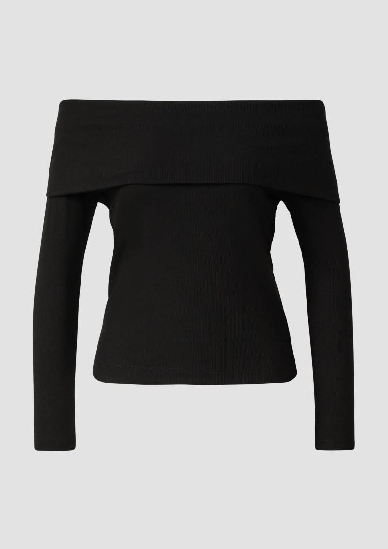 s.Oliver - Off-Shoulder-Longsleeve, Damen, schwarz von s.Oliver