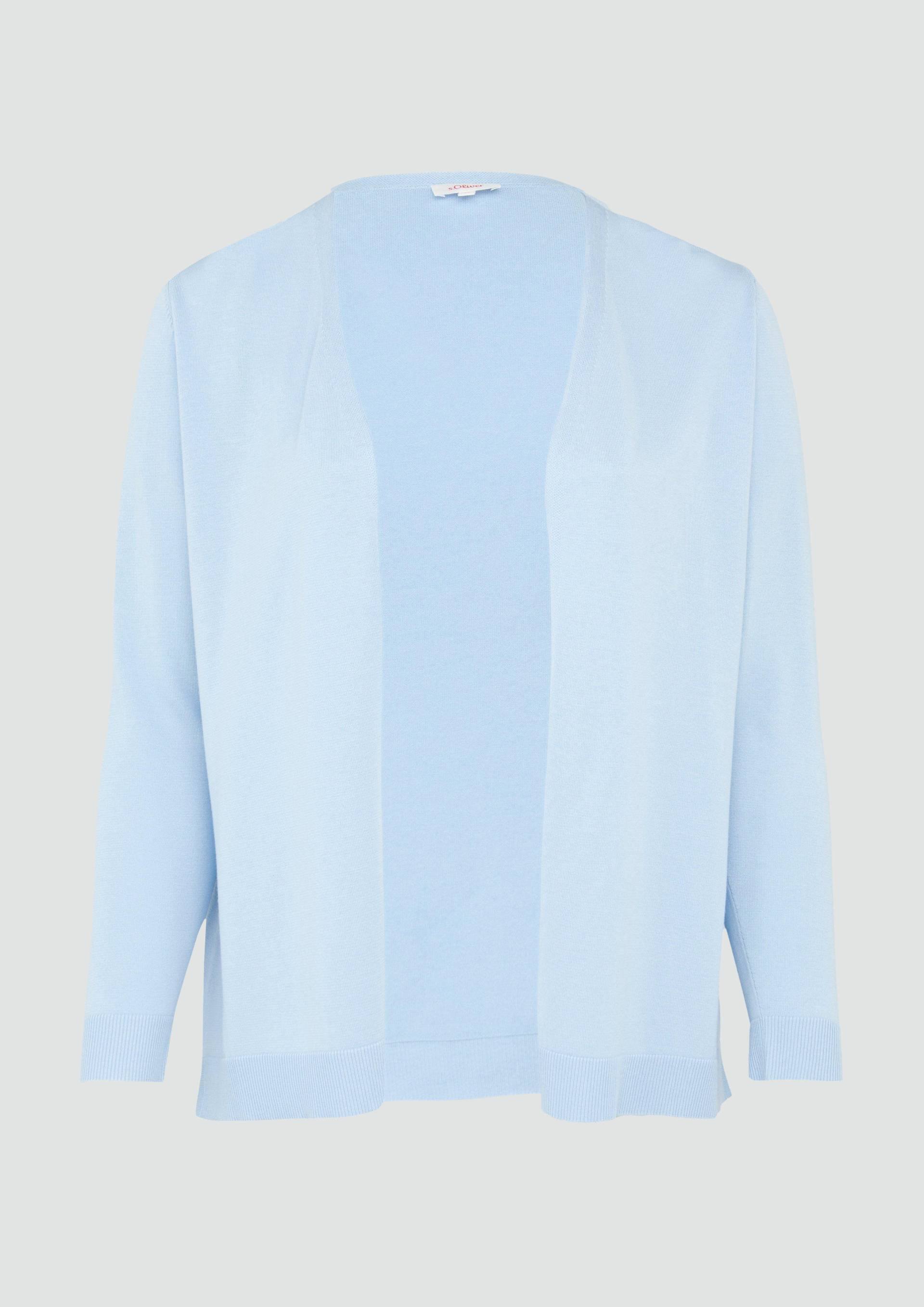 s.Oliver - Offene Strickjacke aus Viskosemix, Damen, blau von s.Oliver