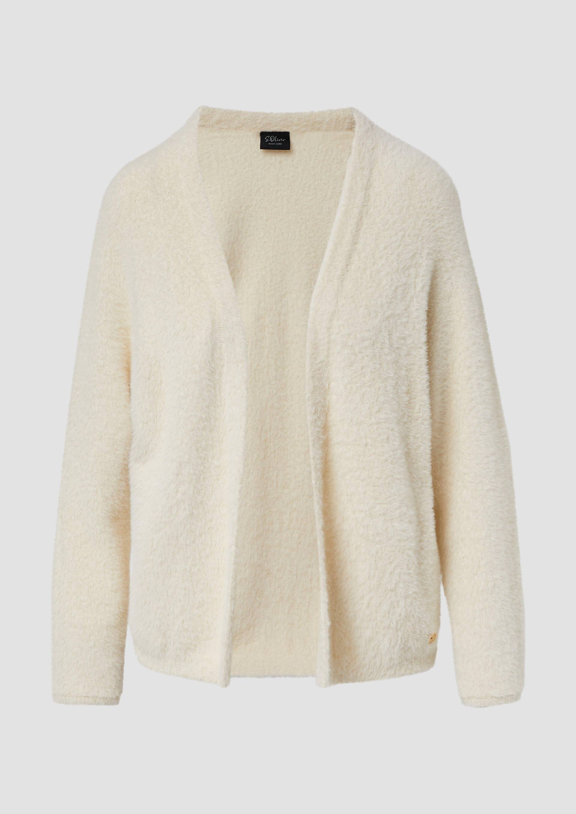 s.Oliver - Flauschiger Cardigan mit Fledermausärmeln, Damen, Beige von s.Oliver