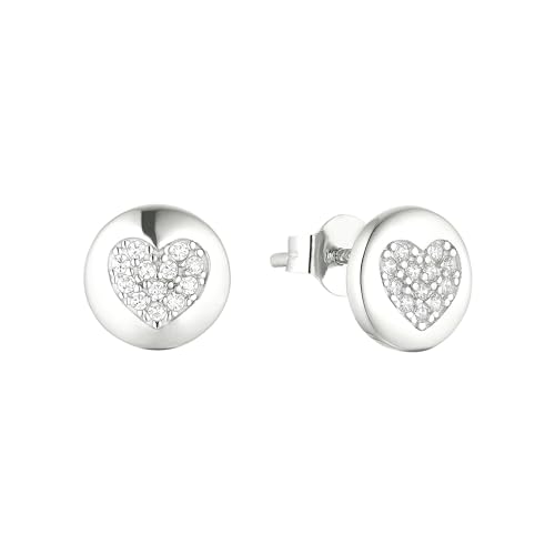 s.Oliver Ohrstecker 925 Sterling Silber Damen Ohrschmuck, mit Zirkonia synth., 0,8 cm, Weiß, Herz, Kommt in Schmuck Geschenk Box, 2037814 s.Oliver Ohrstecker 925 Sterling Silber Damen Ohrschmuck, mit Zirkonia synth., 0,8 cm, Weiß, Herz, Kommt in Schmuck Geschenk Box, 2037814 von s.Oliver