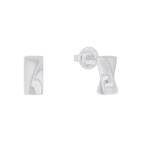 s.Oliver Ohrstecker Edelstahl Damen Ohrschmuck, 1 cm, Silber, Kommt in Schmuck Geschenk Box, 2035520 von s.Oliver