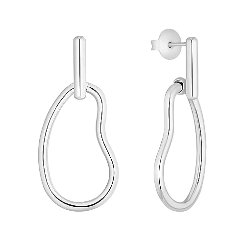 s.Oliver Ohrstecker Edelstahl Damen Ohrschmuck, 3,3 cm, Silber, Kommt in Schmuck Geschenk Box, 2036831 von s.Oliver