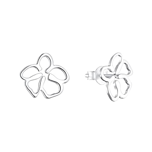 s.Oliver Ohrstecker 925 Sterling Silber Damen Ohrschmuck, 1 cm, Silber, Blume, Kommt in Schmuck Geschenk Box, 2033876 von s.Oliver