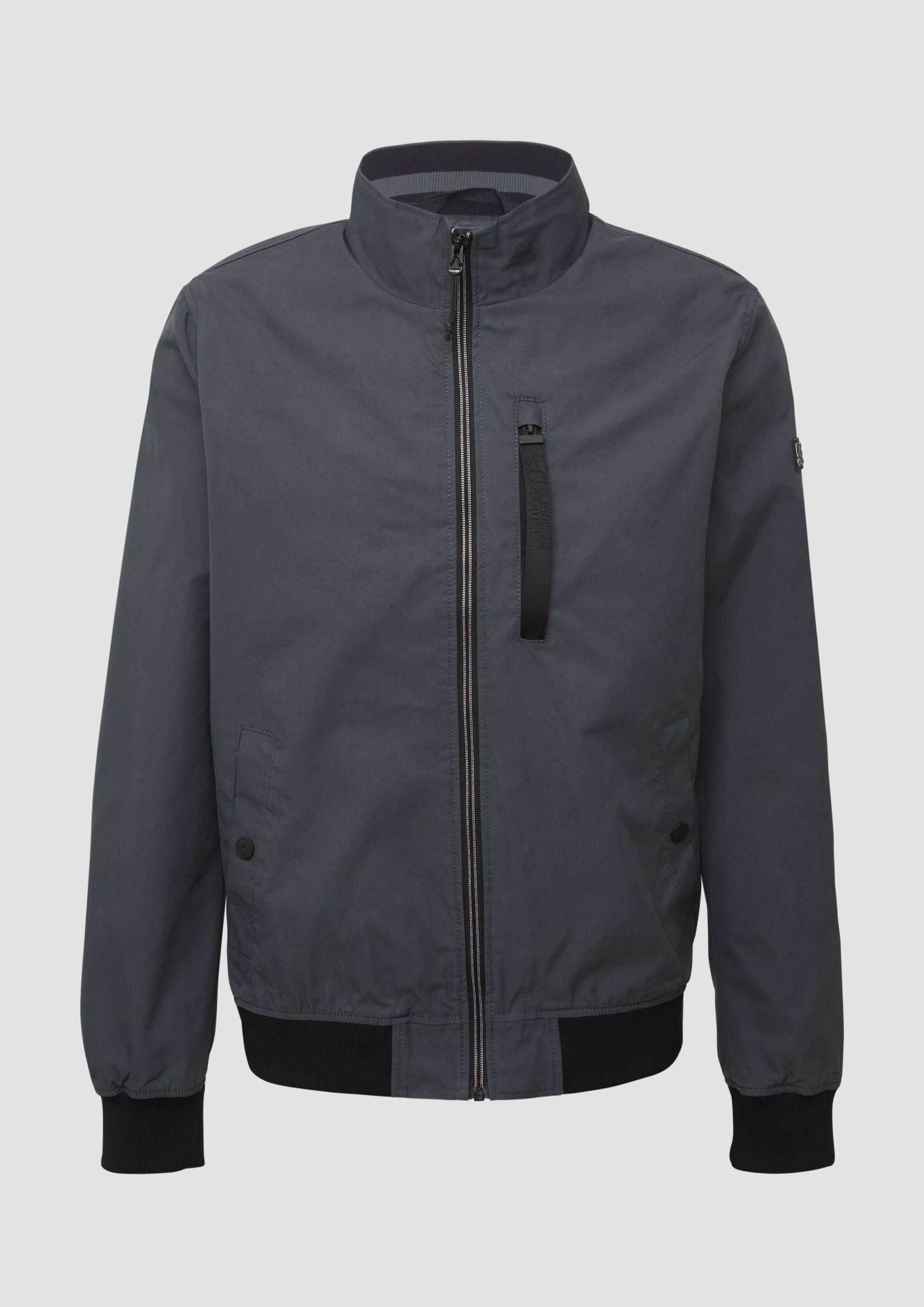 s.Oliver - Outdoor-Jacke mit Stehkragen und Kontrast-Details, Herren, grau von s.Oliver