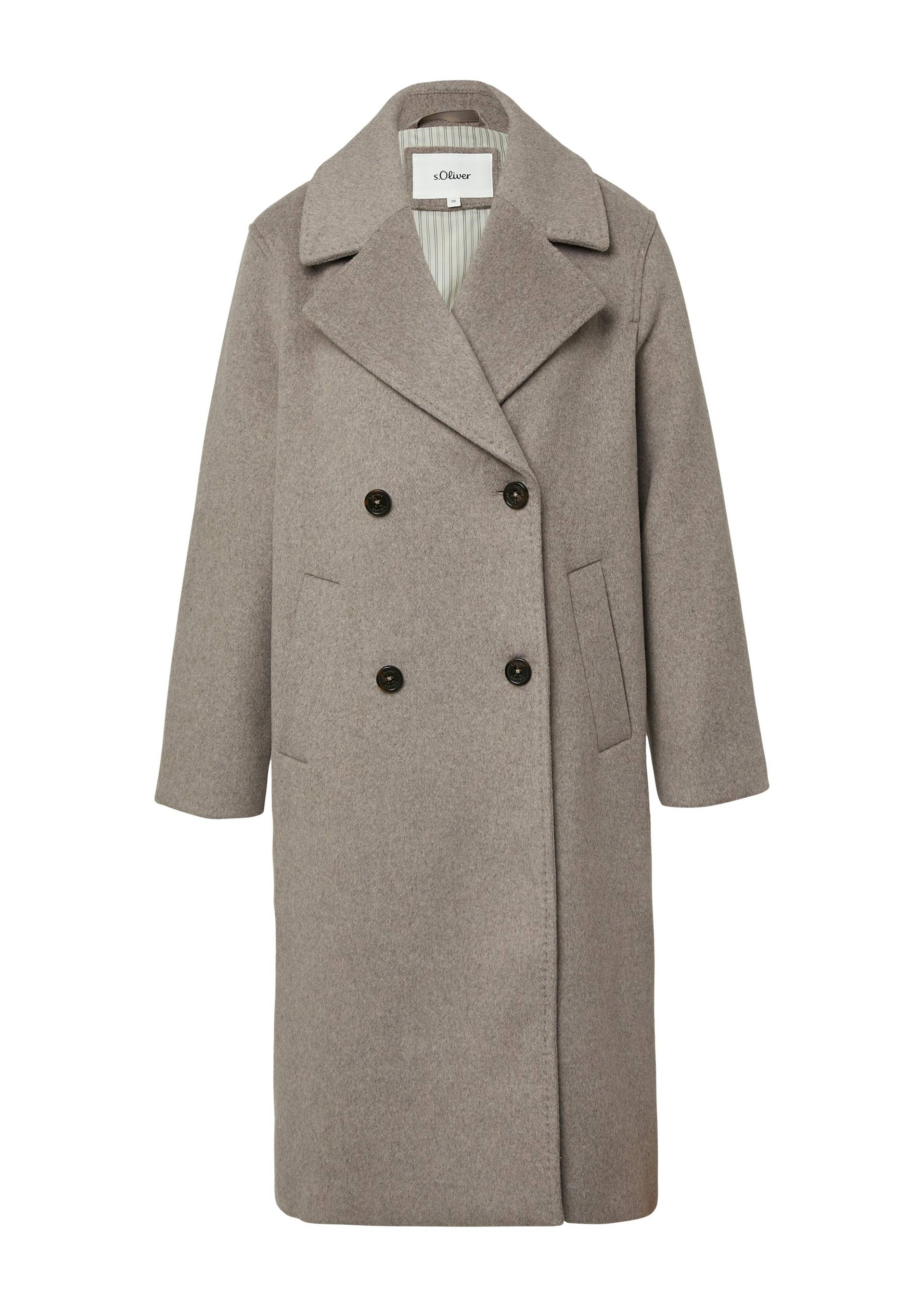 s.Oliver - Outdoor-Mantel beige|braun - Gr. - 44 von s.Oliver