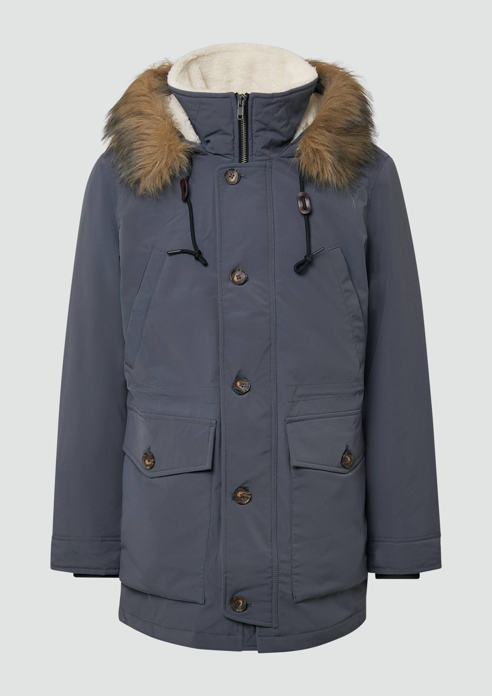 s.Oliver - Parka mit Tunnelzug und Kapuze,  , blau von s.Oliver
