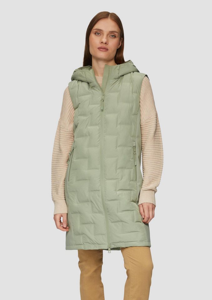 s.Oliver Outdoorjacke Outdoor-Weste Leichte Weste im Fabricmix mit Prägung von s.Oliver