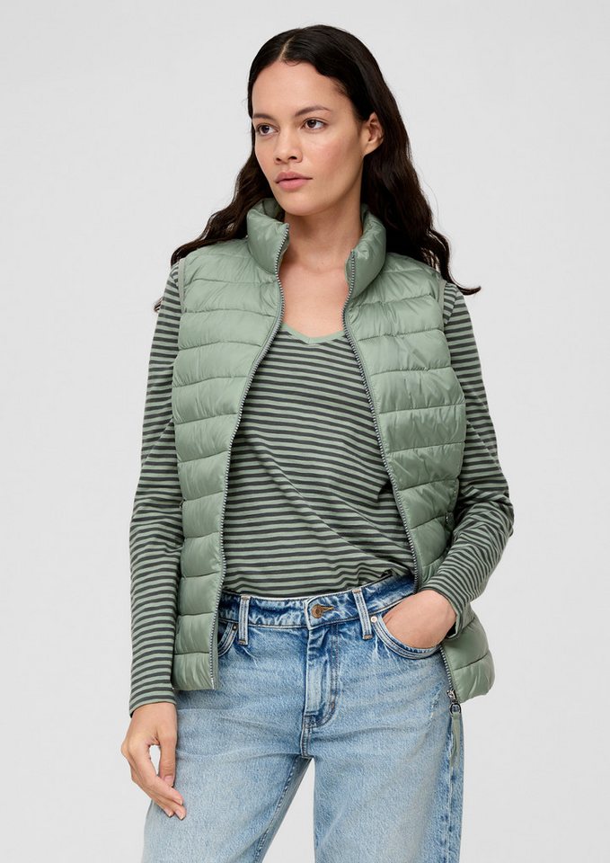 s.Oliver Outdoorjacke Outdoor-Weste Steppweste mit Reißverschlusstaschen von s.Oliver
