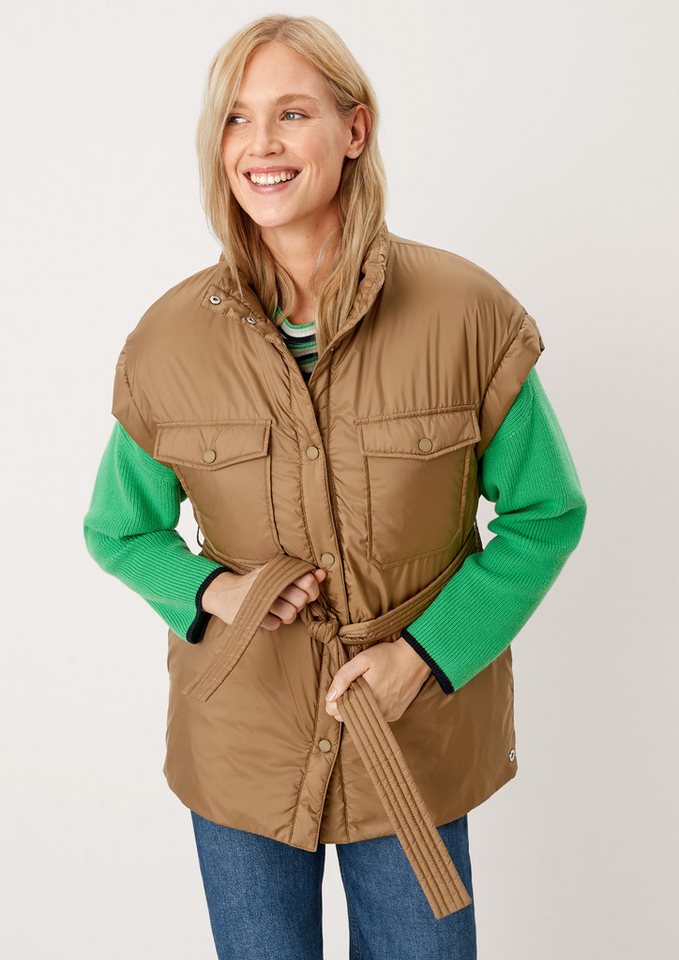 s.Oliver Outdoorjacke Outdoor-Weste Wattierte Weste mit Gürtel von s.Oliver