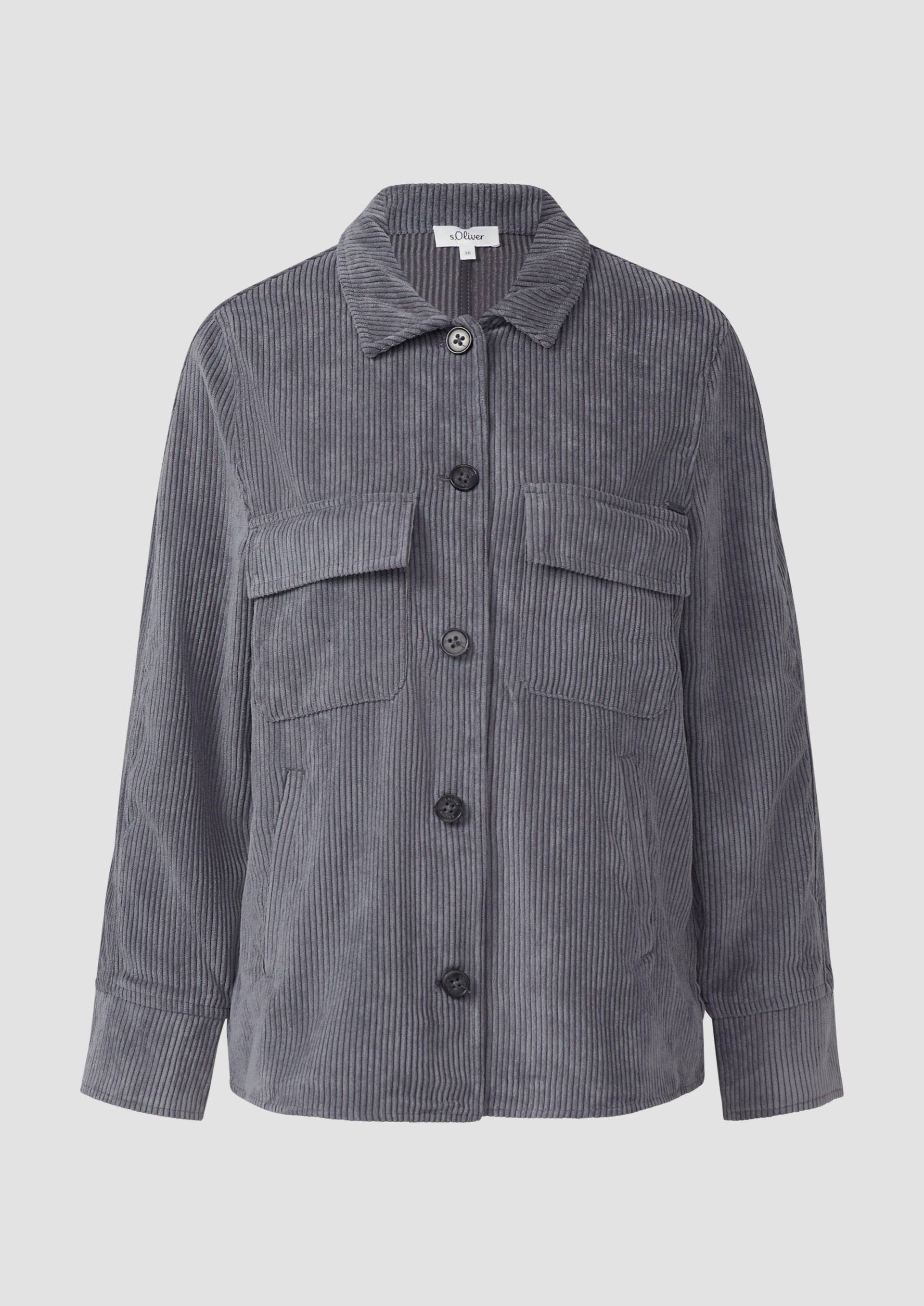 s.Oliver - Overshirt aus Cord, Damen, grau von s.Oliver