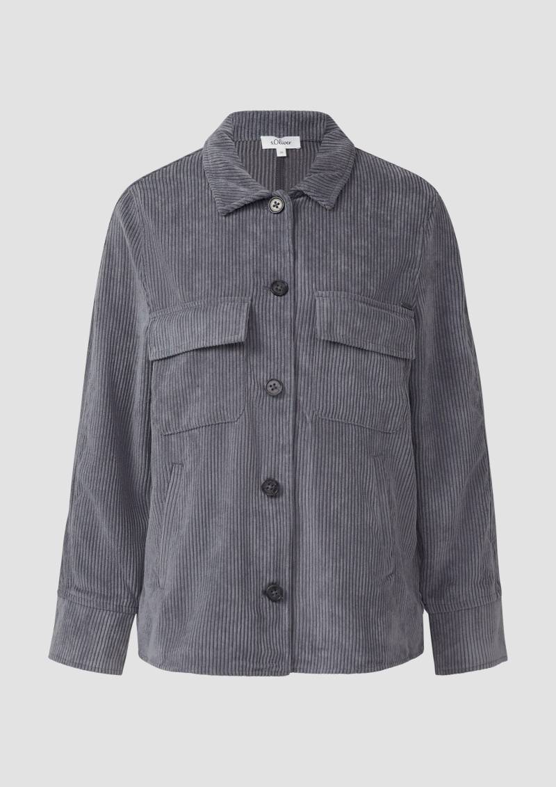 s.Oliver - Overshirt aus Cord, Damen, grau von s.Oliver