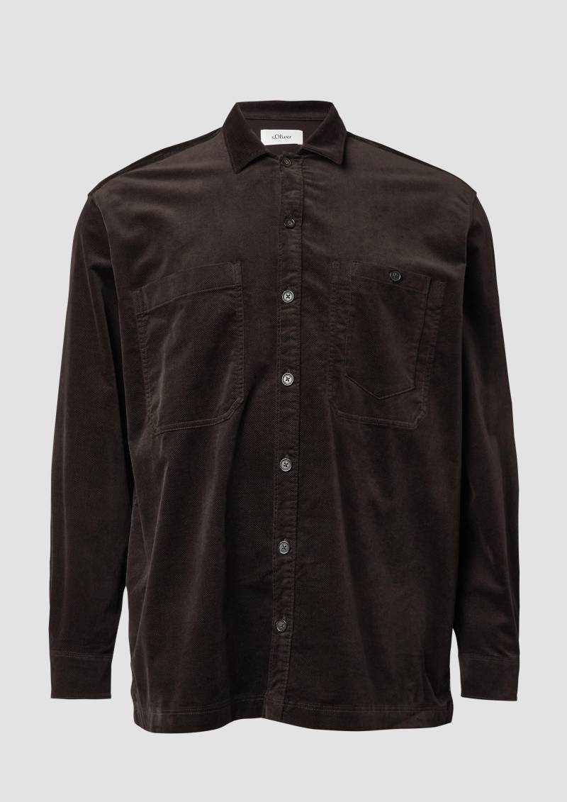 s.Oliver - Overshirt aus diagonalem Feincord, Herren, braun von s.Oliver