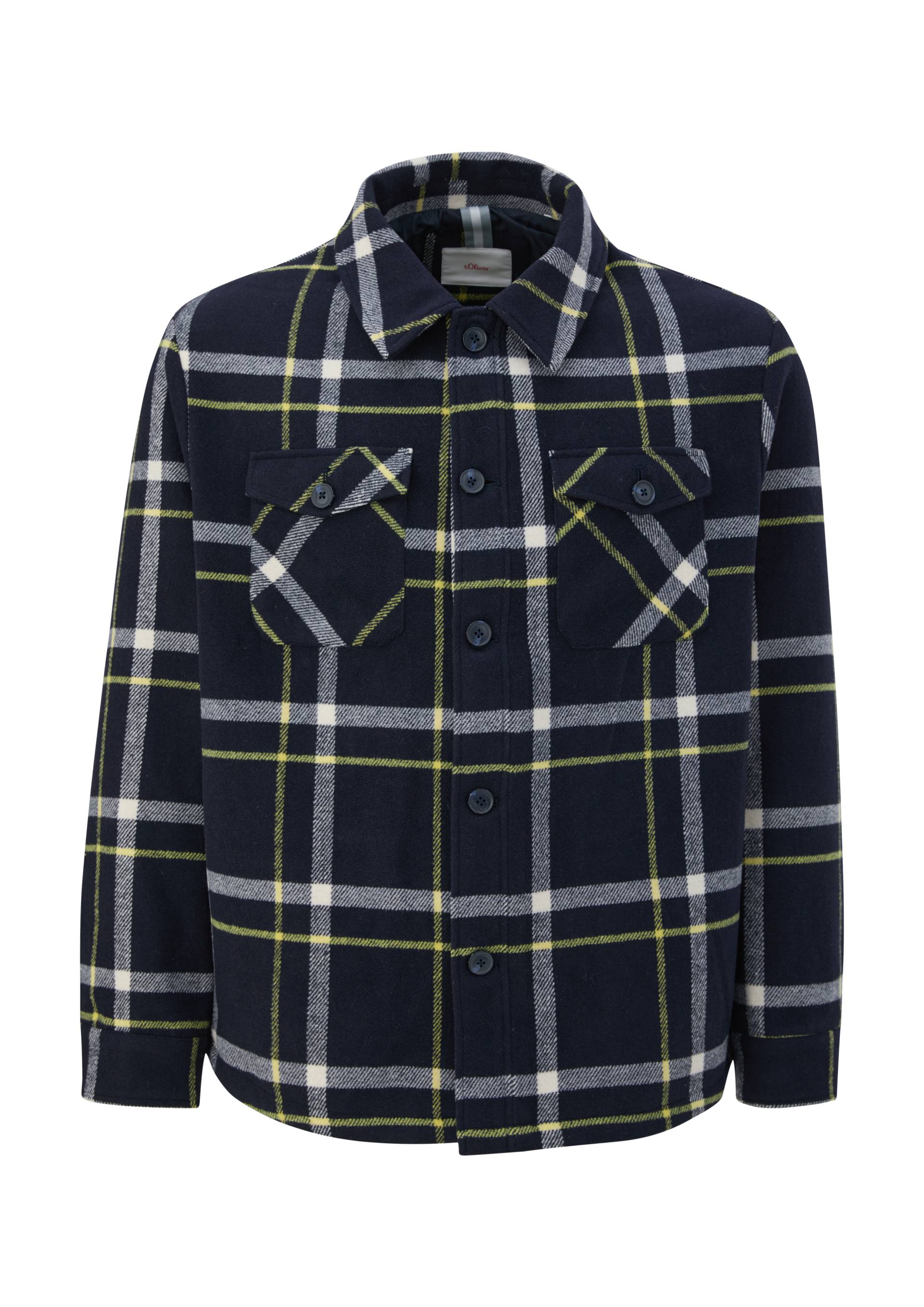 s.Oliver - Overshirt in Flanell-Qualität, Herren, blau von s.Oliver