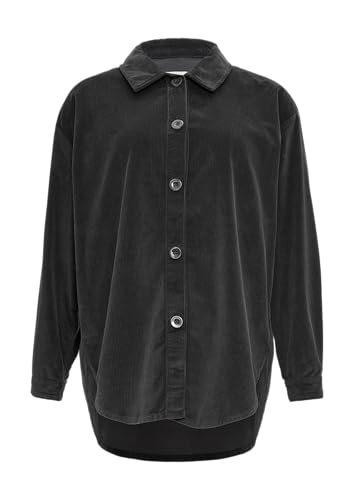 Overshirt aus Cord mit seitlichen Eingrifftaschen dunkelgrau 38 von s.Oliver