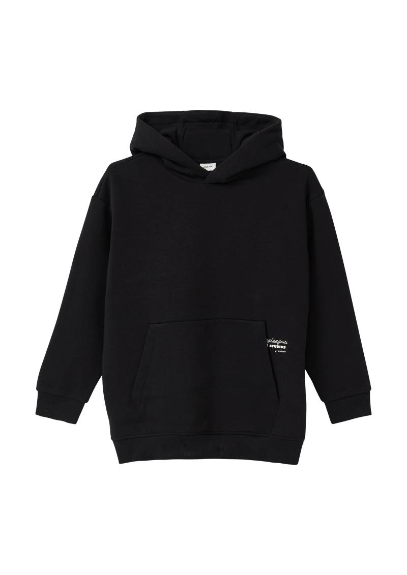 s.Oliver - Oversize Hoodie mit Rückenprint und kuscheliger Innenseite, Jungen, schwarz von s.Oliver