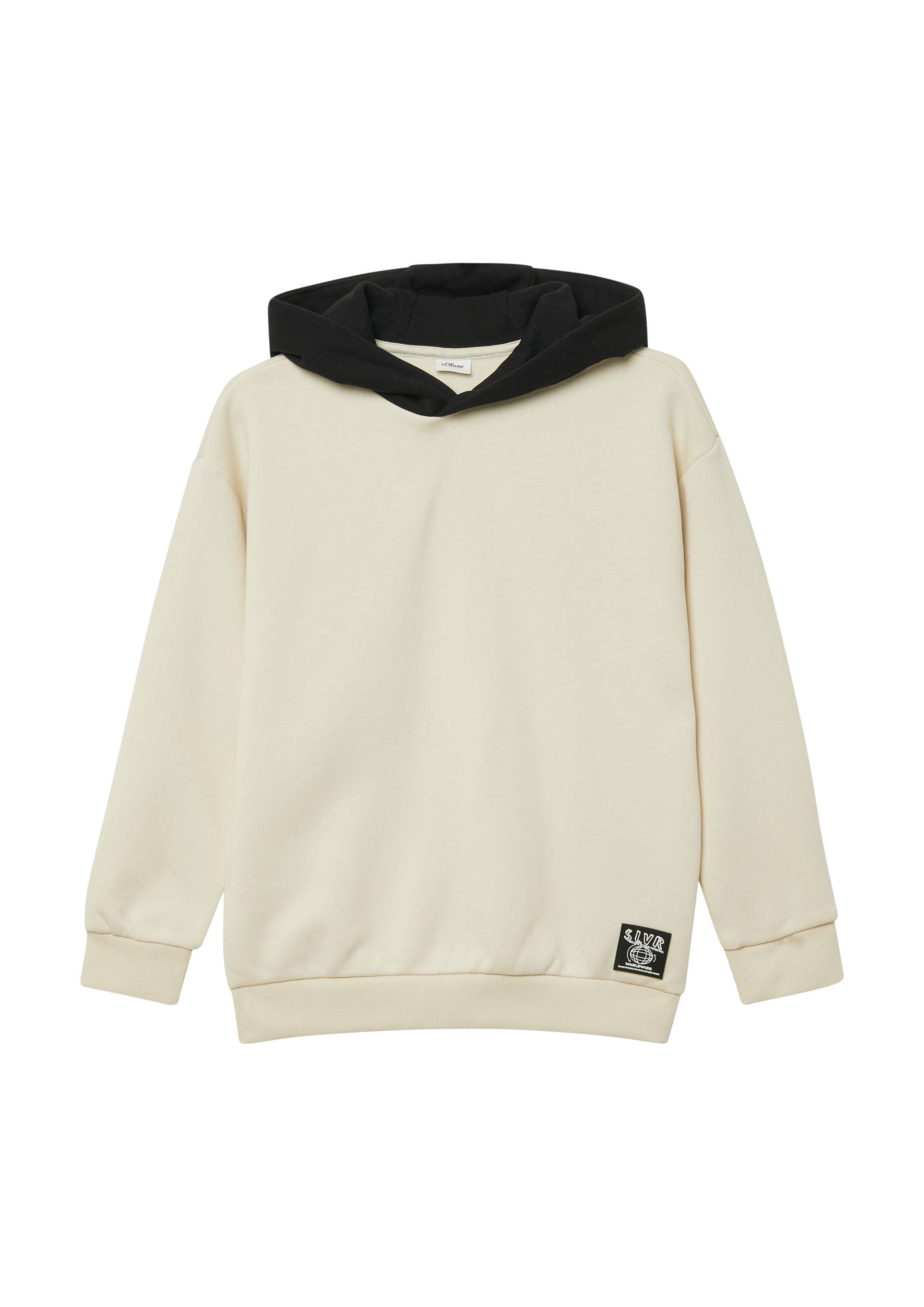 s.Oliver - Kuscheliger Hoodie mit Rückenprint, Jungen, Beige von s.Oliver