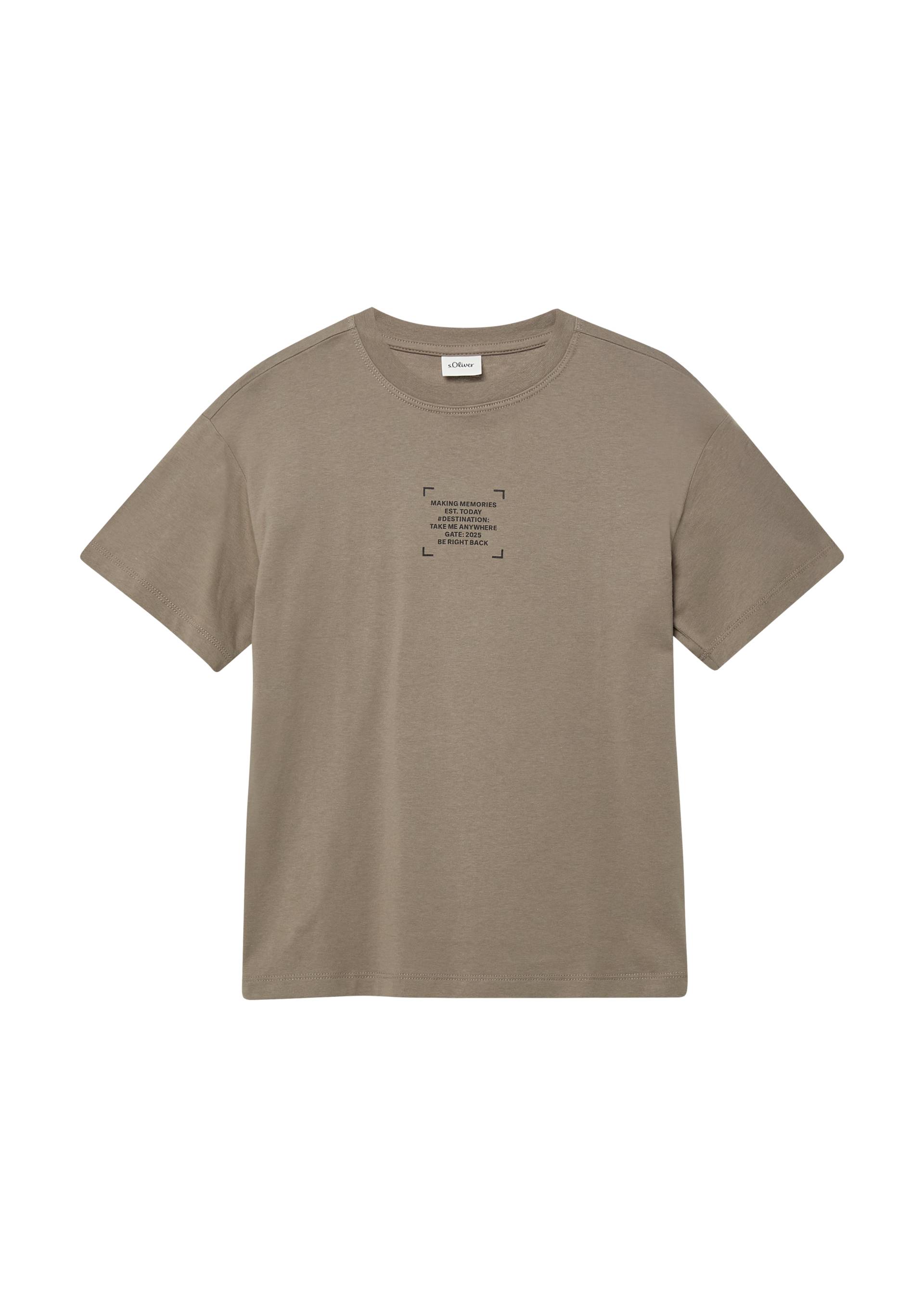 s.Oliver - Oversize T-Shirt mit Rücken- und Frontprint, Jungen, braun von s.Oliver