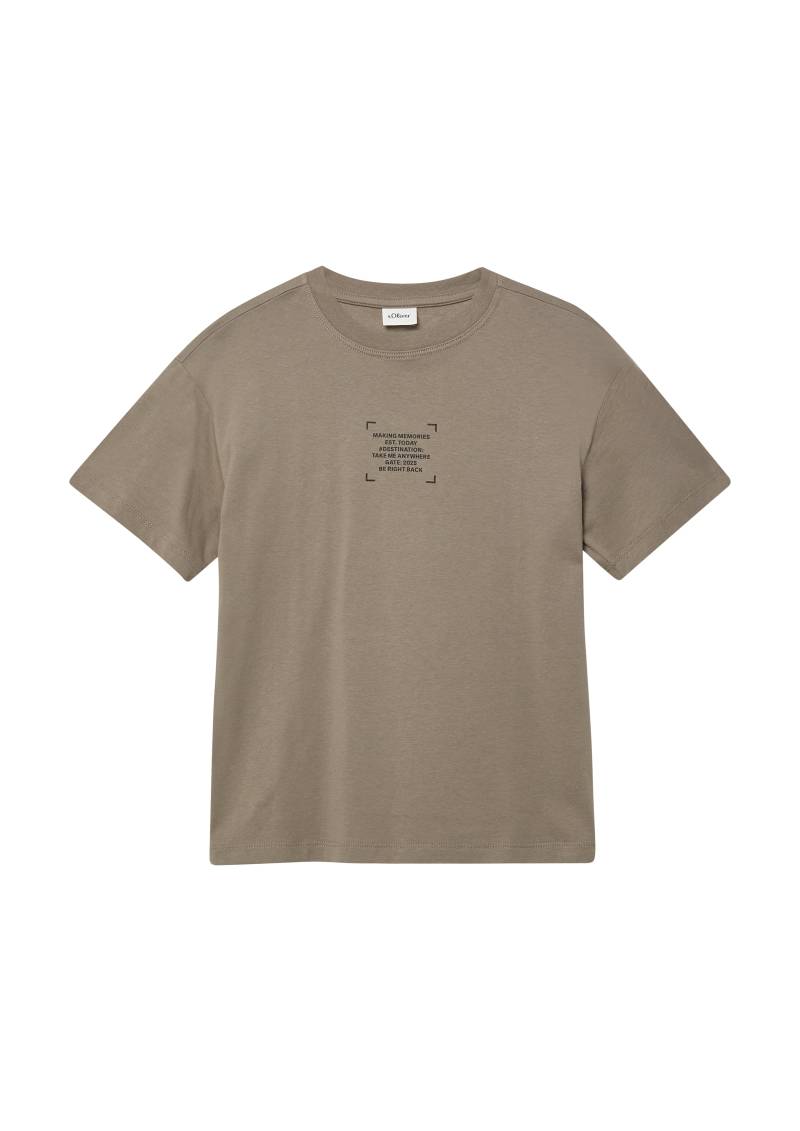 s.Oliver - Oversize T-Shirt mit Rücken- und Frontprint, Jungen, braun von s.Oliver