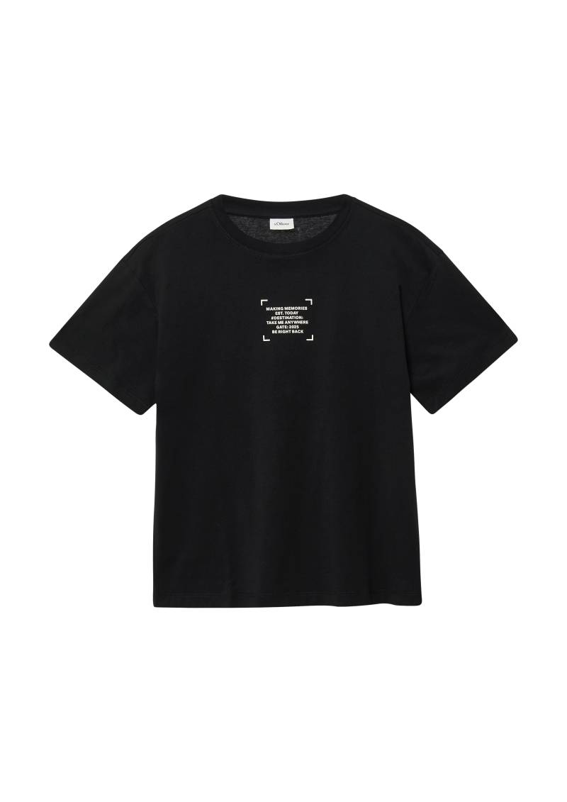 s.Oliver - Oversize T-Shirt mit Rücken- und Frontprint, Jungen, schwarz von s.Oliver
