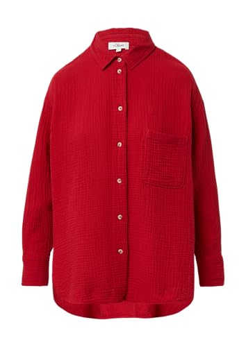 s.Oliver Oversized Bluse aus Musselin mohnrot L von s.Oliver
