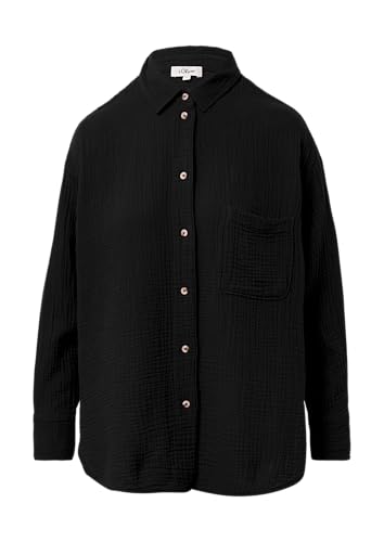 s.Oliver Oversized Bluse aus Musselin schwarz L von s.Oliver