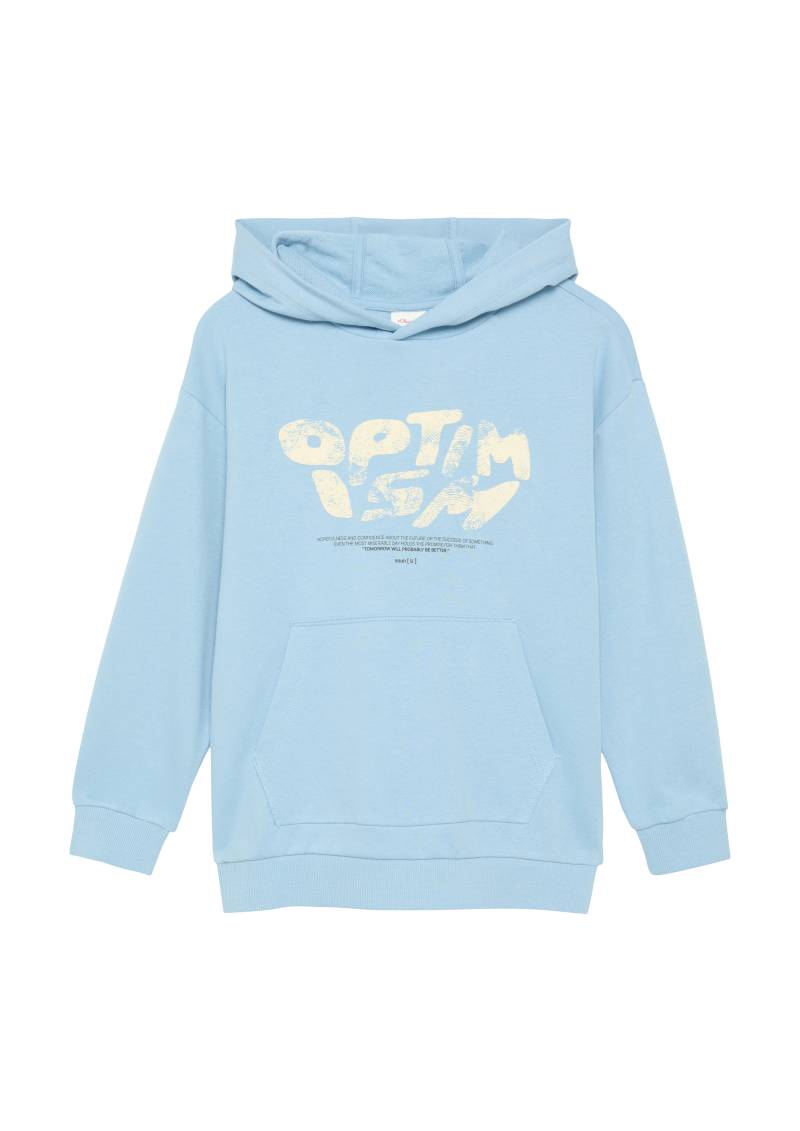 s.Oliver - Oversized Hoodie mit Frontprint, Jungen, blau von s.Oliver