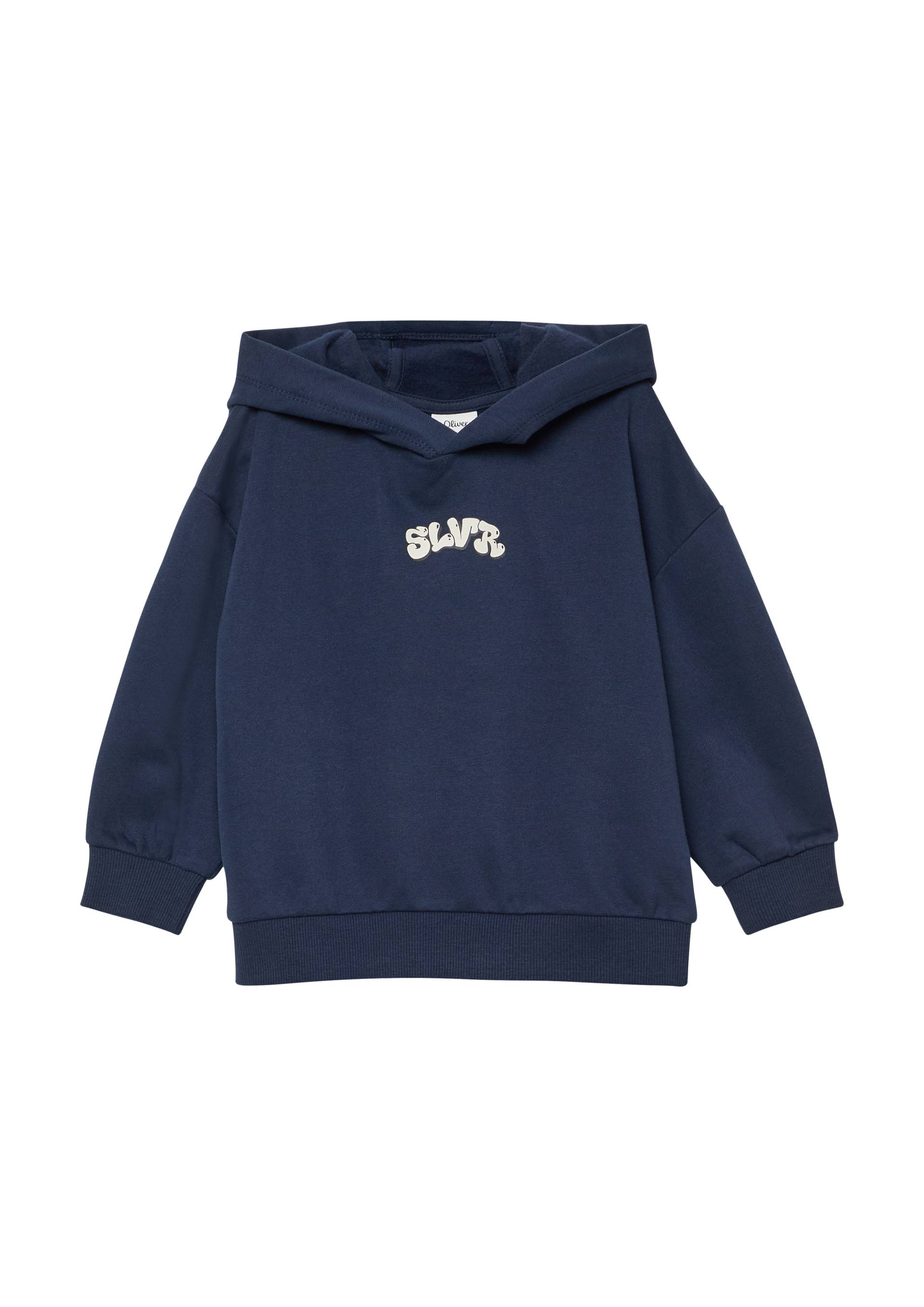 s.Oliver - Kuscheliger Oversize-Hoodie mit Graffiti-Schriftprint, Kinder, blau von s.Oliver
