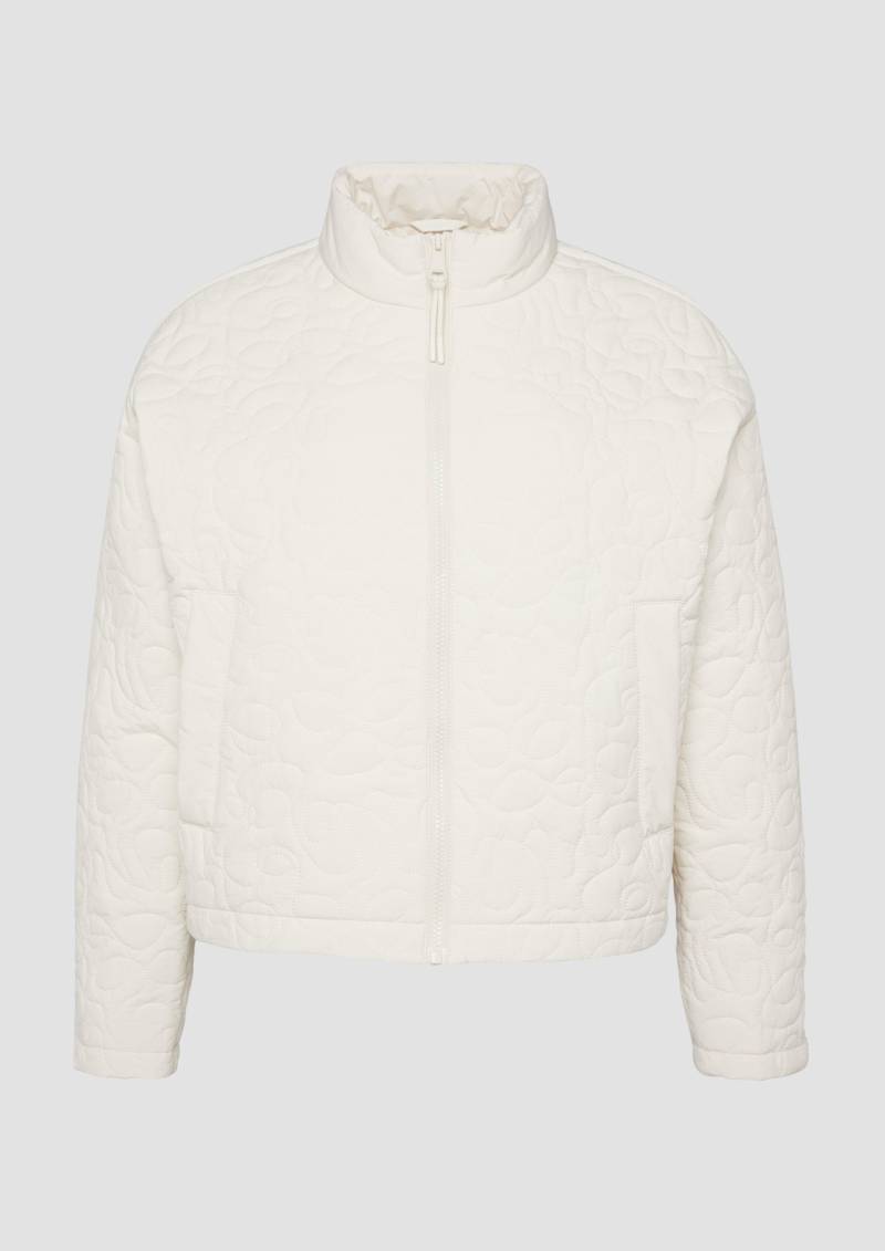 s.Oliver - Oversized Jacke mit Steppmuster und seitlichen Druckknöpfen, Damen, creme von s.Oliver
