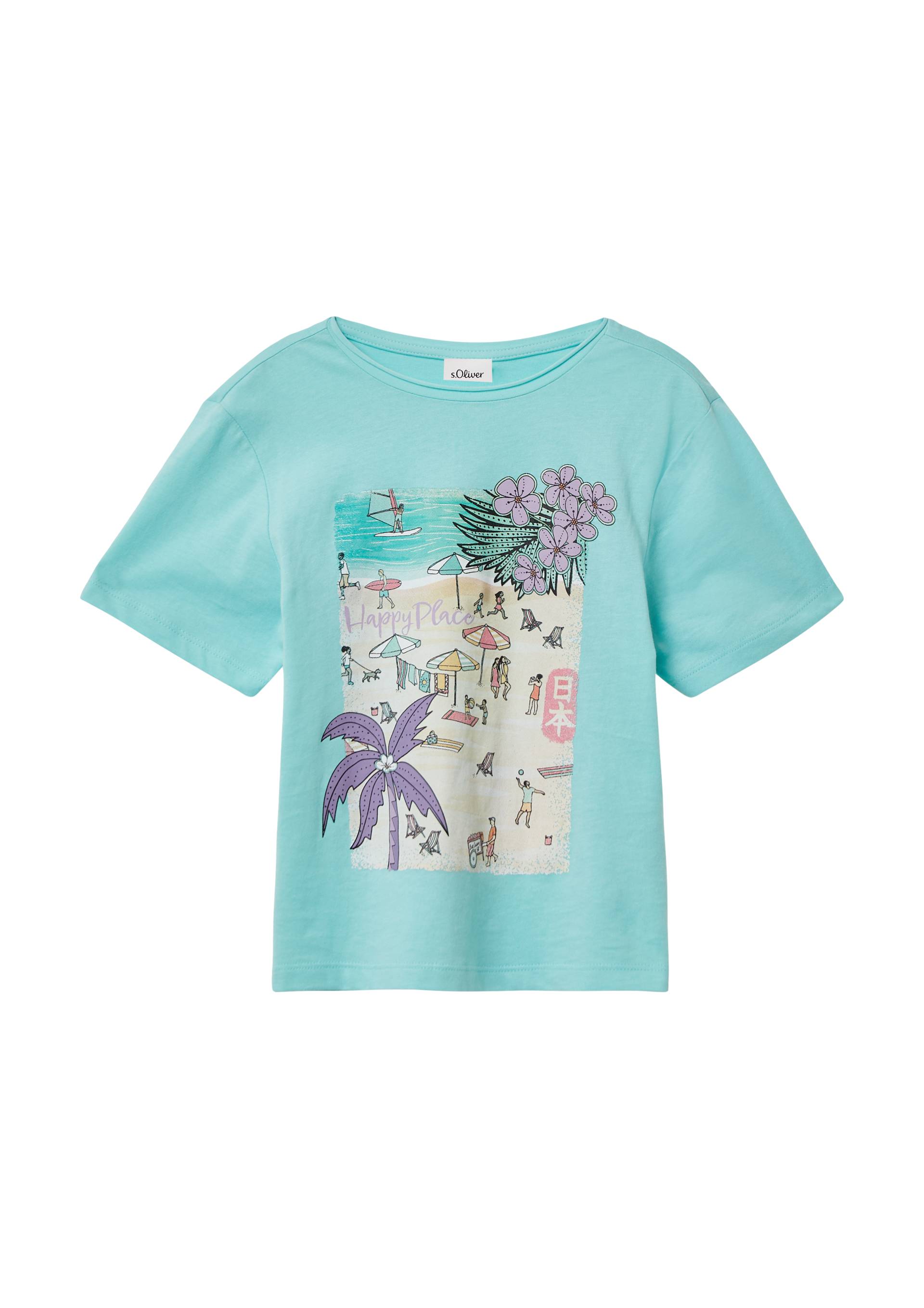 s.Oliver - Oversized-Shirt mit Fotoprint, Kinder, türkis von s.Oliver