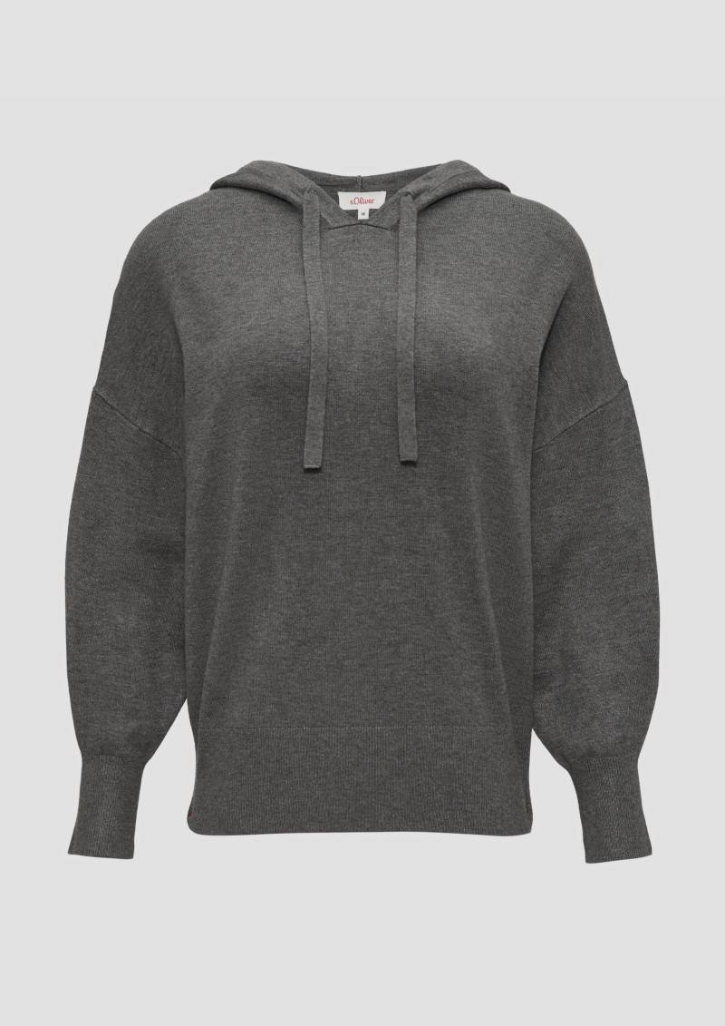 s.Oliver - Oversized Strickpullover aus Viskosemix, Damen, grau von s.Oliver