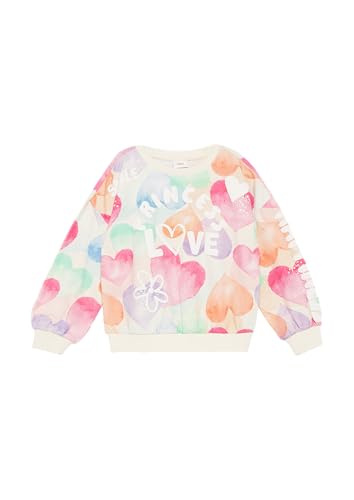 s.Oliver Oversized-Sweatshirt mit All-Over-Print wollweiß 140 von s.Oliver