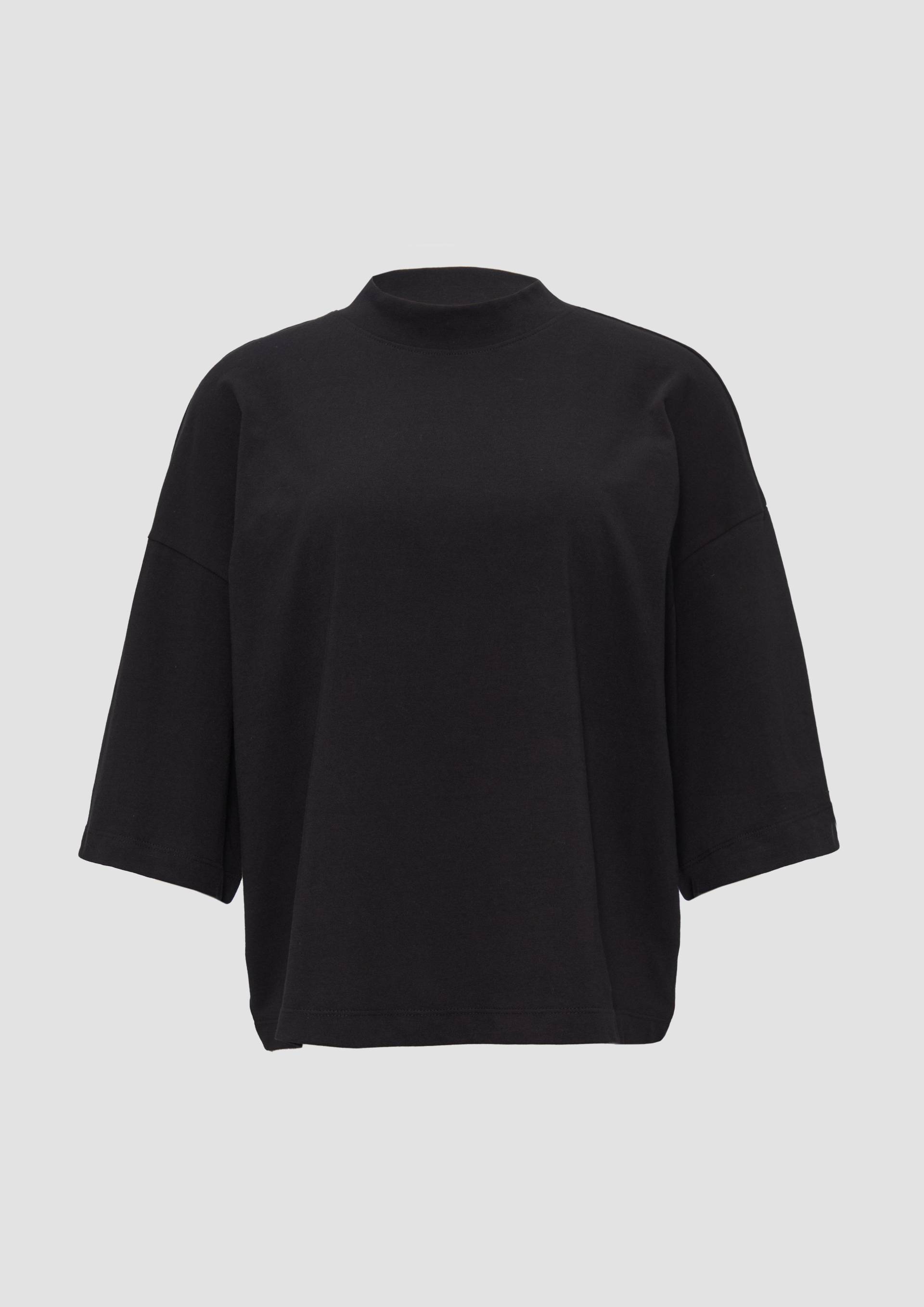 s.Oliver - Oversized T-Shirt mit überschnittenen Schultern, Damen, schwarz von s.Oliver