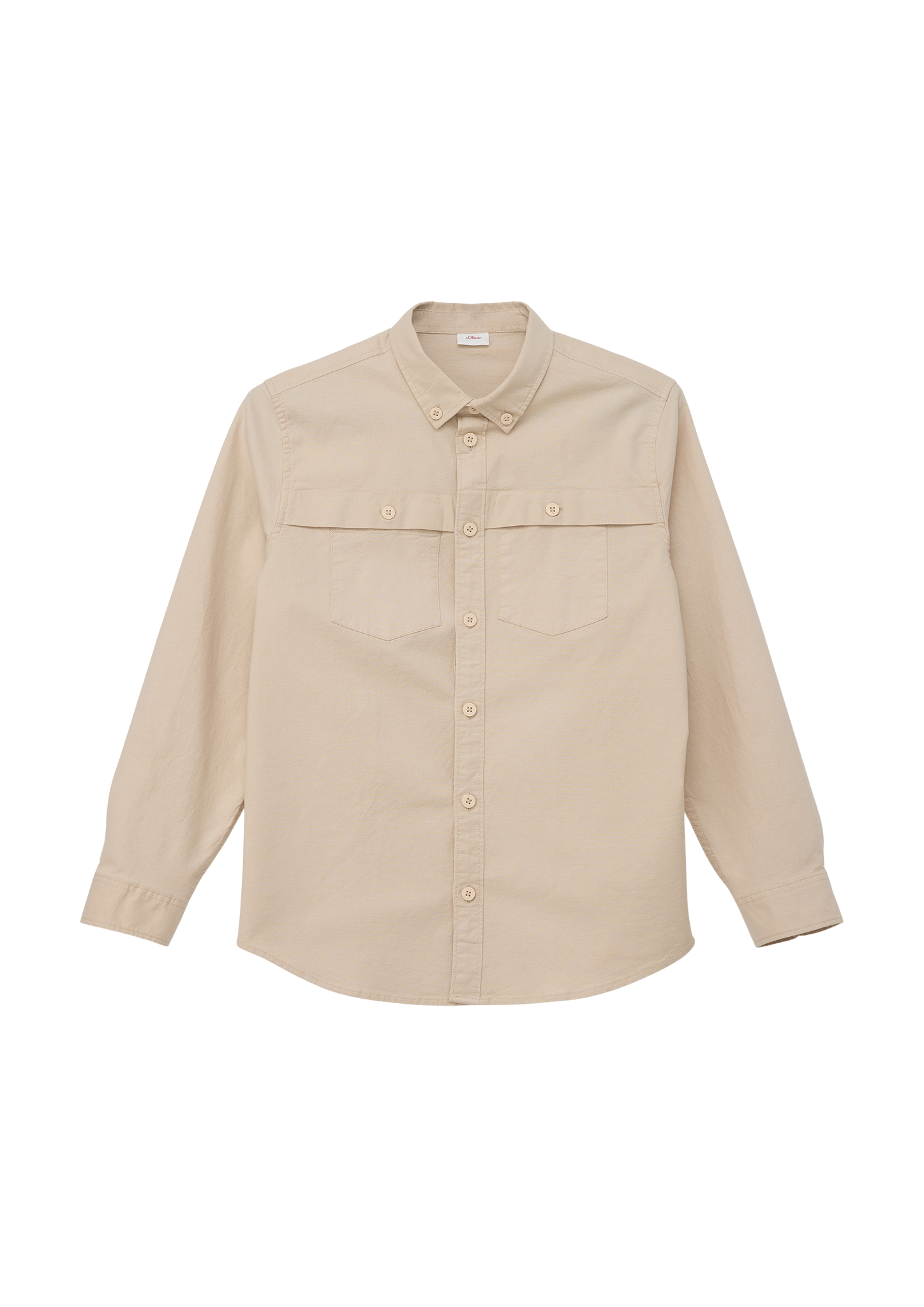 s.Oliver - Oxford-Hemd mit Pattentaschen, Jungen, Beige von s.Oliver