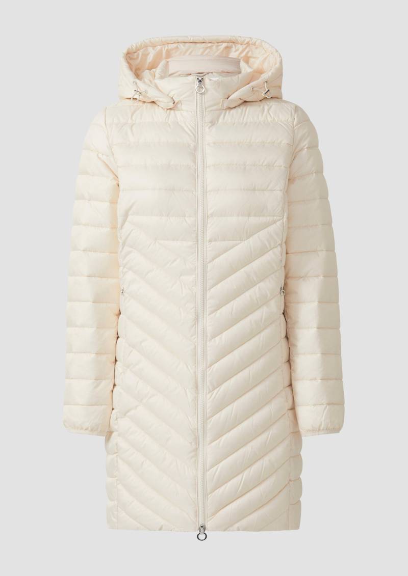 s.Oliver - Packbarer leichter Mantel mit Zwei-Wege-Reißverschluss und abnehmbarer Kapuze, Damen, creme von s.Oliver