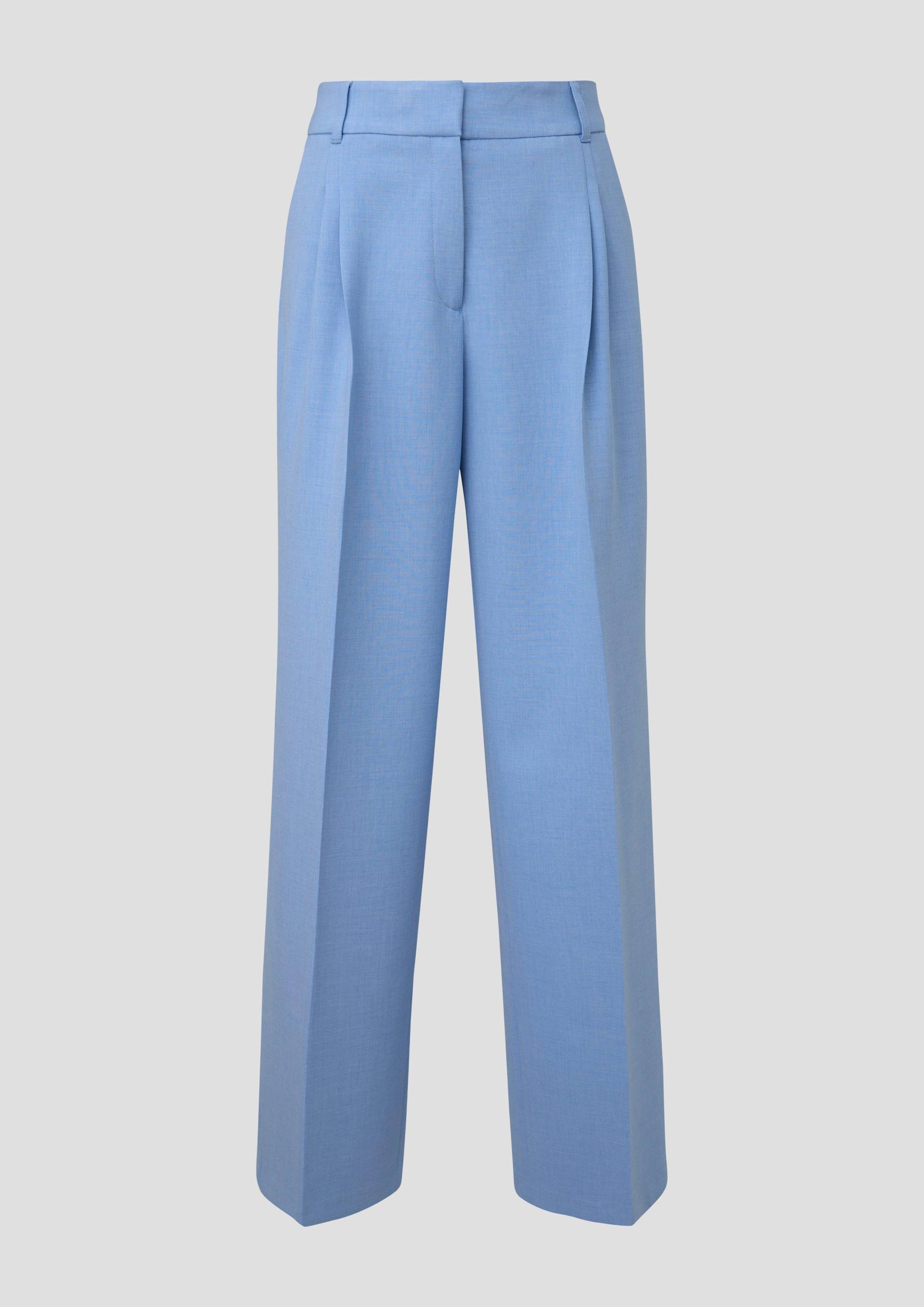 s.Oliver - Palazzo-Hose mit extra hohem Bund, Damen, blau von s.Oliver