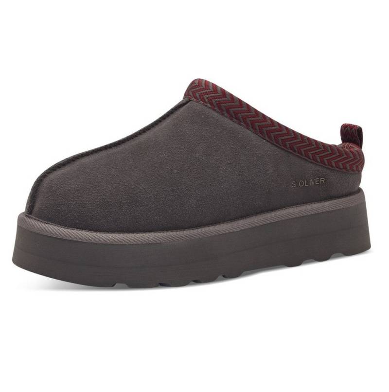 s.Oliver Pantoffel Plattform 5-27104-43 grau Damen Hausschuh von s.Oliver