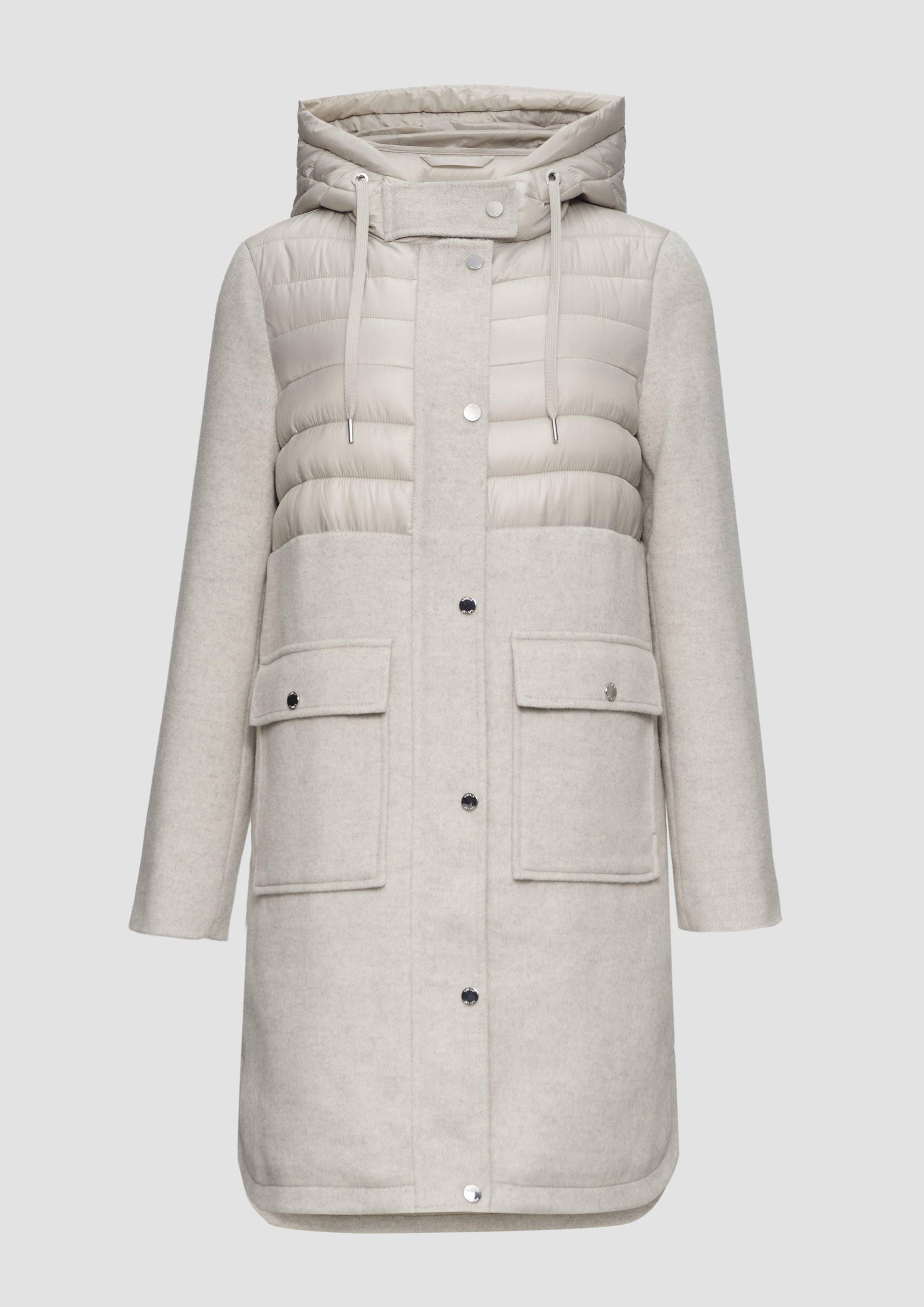 s.Oliver - Parka im Fabricmix, Damen, creme von s.Oliver