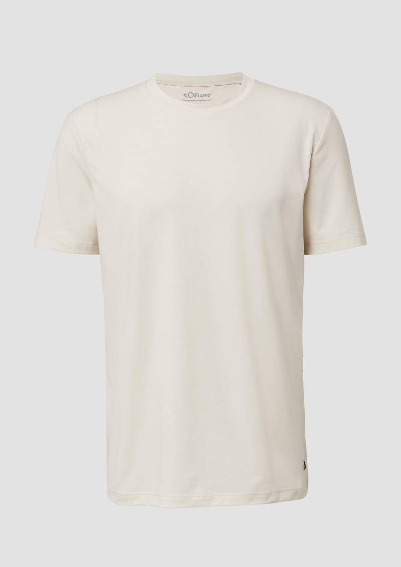 s.Oliver - Performance T-Shirt mit Cooling Effekt, Herren, creme von s.Oliver
