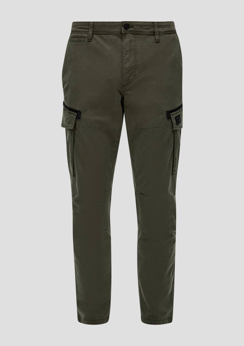 s.Oliver - Cargohose mit Garment Dye und Straight Leg, Herren, Grün von s.Oliver