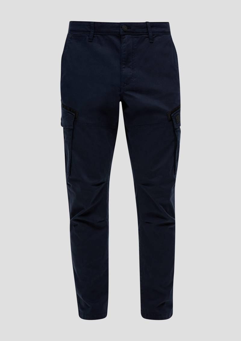 s.Oliver - Cargohose mit Garment Dye und Straight Leg, Herren, blau von s.Oliver