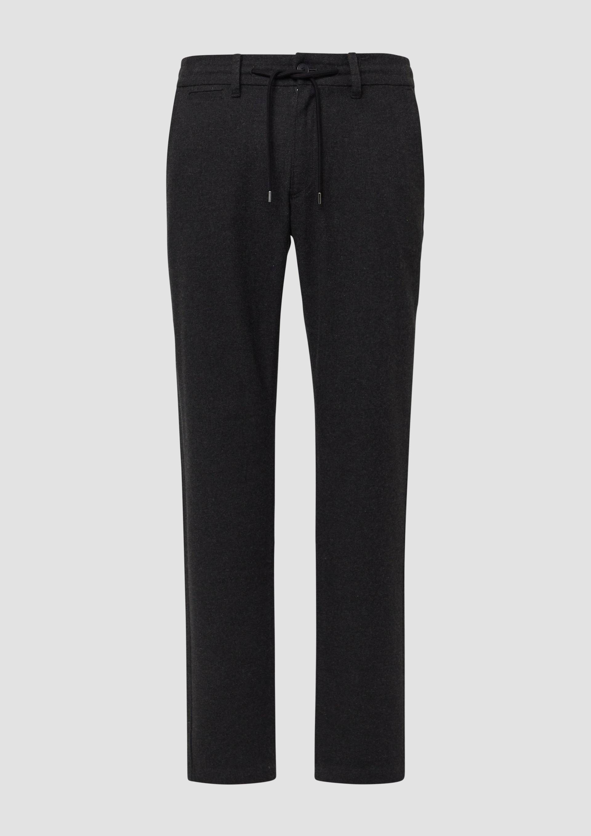 s.Oliver - Phoenix: Strukturierte Chinohose mit Elastikbund, Herren, grau von s.Oliver